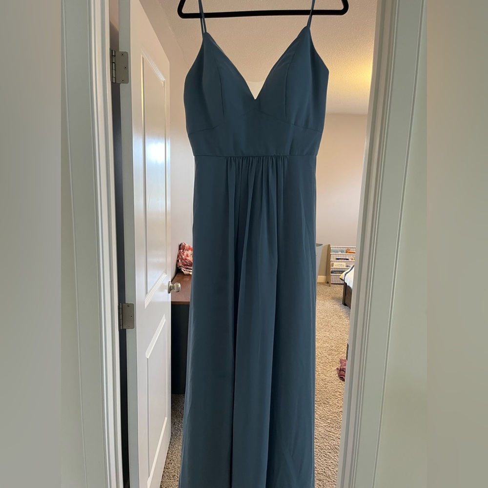 MoriLee Blue bridesmaids dress